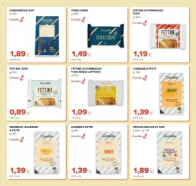 Volantino Tigre Pagina 9: Cheddar a fette Consilia €1,39, Stracchino Consilia €1,49