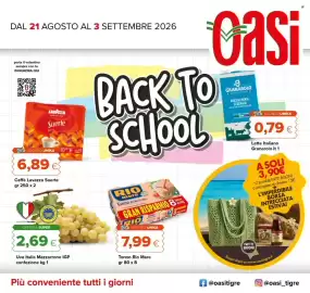 Volantino Oasi Pagina 1: Tonno Rio Mare €7,99, Uva Italia Mazzarrone IGP €2,69