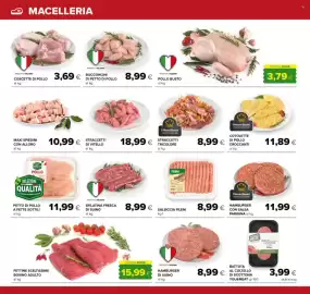 Volantino Oasi Pagina 14: Salsiccia Fileni €8,99, Hamburger di suino €8,99