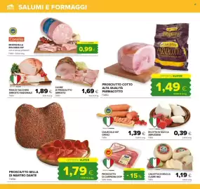 Volantino Oasi Pagina 16: Prosciutto sella di mastro dante €1,79, Prosciutto di Carpegna DOP
