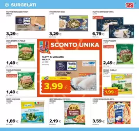 Volantino Oasi Pagina 21: Sugo pronto zucchine e gamberi Condi D'Agosto €3,29, Consilia filetti di branzino/orata €6,79