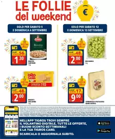 Volantino Tigros Pagina 32: Uva bianca €2,00, Risotto Curtiriso €1,30