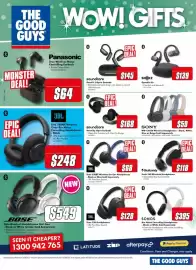 The Good Guys catalogue Page 2: Sony WH-CH520 Wireless Headphones €59,00, Soundcore AeroClip Open Earbuds €168,00
