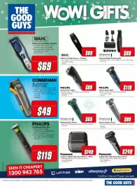 The Good Guys catalogue Page 20: Remington Washup Rotary Shaver €69,00, Philips Shaver Series 3000 €89,00