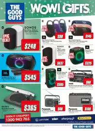 The Good Guys catalogue Page 3: Panasonic Portable Radio AM/FM €68,00, JBL PartyBox On The Go 2 Plus Portable Speaker €545,00