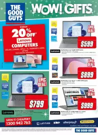 The Good Guys catalogue Page 9: Lenovo IdeaPad Slim 3 15.6" i3 8GB 128GB Laptop €599,00