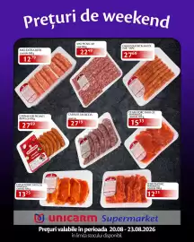 Catalog Unicarm Pagină 2: Mici picnic refr €22,49, Uncaram ceafa porc fara os marinata €15,33