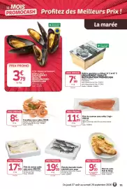 Catalogue Promocash page 11: S.T.G. Moules de bouchot €3,79, Crevettes roses cuites €16,98