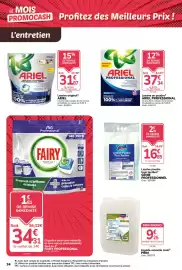 Catalogue Promocash page 34: ARIEL Lessive original €31,87, PRIM Liquide vaisselle main^ €9,25