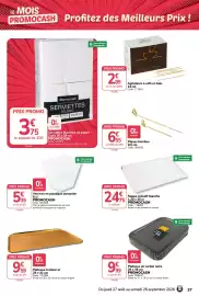 Catalogue Promocash page 37: Promocash Serviettes blanc €3,75, PROMOCASH Verrines en plastique pyramide €5,39