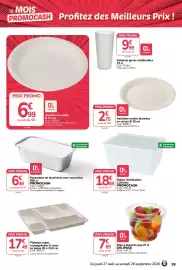 Catalogue Promocash page 39: PROMOCASH Barquettes en aluminium avec couvercles €6,49, Assiettes en pulpe €6,99
