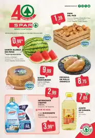 Folleto SPAR Gran Canaria Página 1: Disiclin detergente líquido €3,99, Papa del pais €1,39