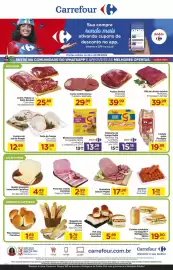Folheto Carrefour Página 1: Salsicha €1,29, De - peito de frango €13,99