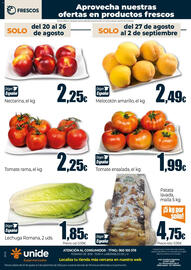 Folleto Unide Supermercados Página 4: Tomate ensalada €1,99, Tomate rama €2,25