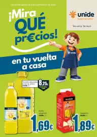 Folleto Unide Supermercados Página 1: Unide aceite de girasol €1,69, Unide gazpacho €1,89
