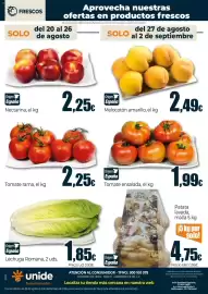 Folleto Unide Supermercados Página 4: Tomate ensalada €1,99, Tomate rama €2,25