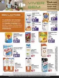 Folheto Carrefour semana 34 Página 3: Composto lácteo Ninho Zero lactose €22,89, Leite desnatado Molico + Proteína €8,99