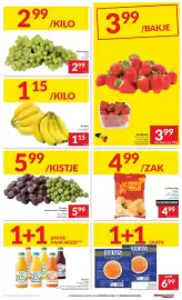 Intermarché folder week 35 Pagina 3: Bananen €1,15, Pruimen Reine-Claude & Président €5,99