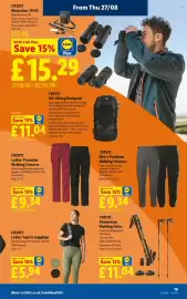 Lidl leaflet week 35 Page 21: Aluminium Walking Poles €11,04, Crivit ladies' sports leggings €5,94