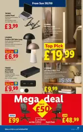 Lidl leaflet week 35 Page 25: Tronic Power Bank €9,99, Livarno cordless led table lamp €6,99