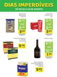 Folheto Recheio Página 2: Açúcar rar granulado €0,67, Coca cola original lata €0,60