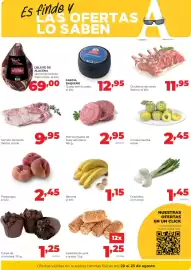 Folleto Alimerka Página 2: Banana €1,15, Hamburguesa de buey asturiano €2,95