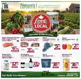 Nature's Emporium flyer Page 1