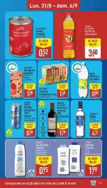 Folleto ALDI semana 36 Página 13: Rio d'oro zumo de melocotón y uva €1,49, Lacura cuidado corporal €1,99