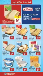 Folleto ALDI semana 36 Página 14: Milsani lonchas de queso de cabra €2,59, Milsani queso blanco €5,29