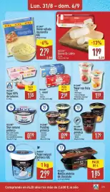 Folleto ALDI semana 36 Página 15: Milsani Pudding proteico €0,99, Milsani skyr natural proteico €0,79