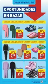 Folleto ALDI semana 36 Página 19: Chándal júnior €6,59, Zapatillas altas con luces €10,29