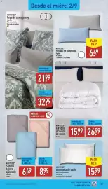 Folleto ALDI semana 36 Página 23: Novitesse almohada de satén €15,99, Novitesse sábana bajera ajustable €6,49
