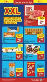 Folleto ALDI semana 36 Página 31: La tabla jamón serrano xxl €4,99, Landbeck Minisalami Saletti XXL €3,99