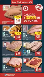 Folleto ALDI semana 36 Página 6: Alas de pollo partidas €2,93, Filetes de pechuga de pavo €4,33