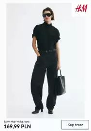 H&M gazetka tydzień 34 Strona 10: Jeansy damskie Barrel High Waist €169,99