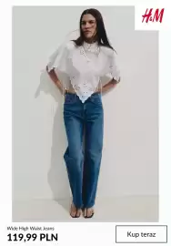 H&M gazetka tydzień 34 Strona 2: Jeansy Wide High Waist H & M €119,99