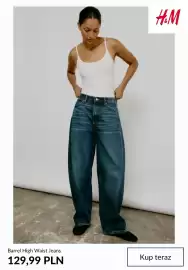 H&M gazetka tydzień 34 Strona 4: Jeansy Barrel High Waist H & M €129,99