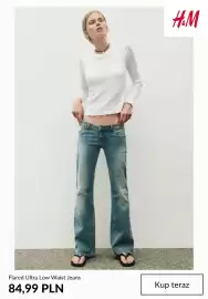 H&M gazetka tydzień 34 Strona 5: Jeansy damskie Flared Ultra Low Waist H & M €84,99