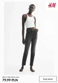 H&M gazetka tydzień 34 Strona 8: Jeansy damskie Skinny High Waist H & M €79,99