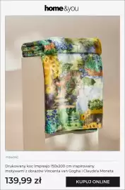 Home&You gazetka Strona 2: Koc drukowany Impresjo home & you 150x200 cm €139,99