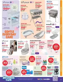 BabiesRUs catalogue Page 11: Baby Bath with Plug €199,90, Bambino 2-in-1 Comfi Bath & Changer €2.699,90