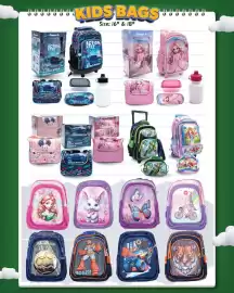 Day To Day catalogue Page 8: ACTION FREE Flamingo TRACY ACTION FREE 500 38 STY wwwww KIDS BAGS Size: 16" & 18" TRACK ACTION