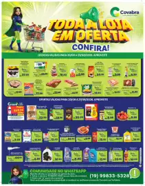 Catálogo Covabra Supermercados semana 34 Página 1: Costelinha Suína Resfriada Kg €22,98, Patinho Bovino Resfriado Kg €42,98