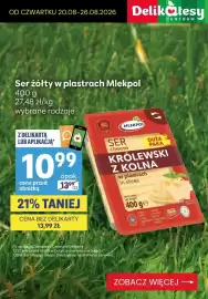 Delikatesy Centrum gazetka tydzień 34 Strona 4: Ser żółty w plastrach Królewski z Kolna Mlekpol €10,99