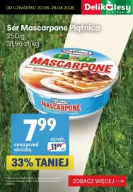 Delikatesy Centrum gazetka tydzień 34 Strona 8: Ser Mascarpone Piątnica €7,99