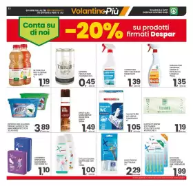 Volantino Eurospar Pagina 13: TAVOLETTE PER WC DESPAR CANDEGGINA X2 €1,05, CANDEGGINA SPRAY GEL DESPAR IGIENIZZANTE €1,39