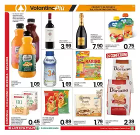 Volantino Eurospar Pagina 17: PIADELLE SFOGLIATE €1,79, MERENDA ALLA FRUTTA MELLIN VARI GUSTI €0,75