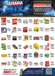 Encarte Bahamas Mix semana 34 Página 1: Massas ou espaguete com ovos roberta €2,09, Batata palha 1001 €15,90