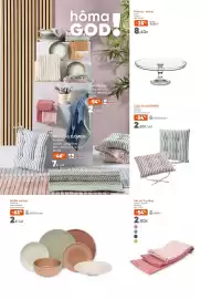 Folheto Hôma semana 34 Página 16: Cojín slub stripes €2,50, Plato p/ tartas €8,40