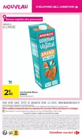 Catalogue Carrefour Market page 16: ANDROS Lait d'amande Nature €2,40
